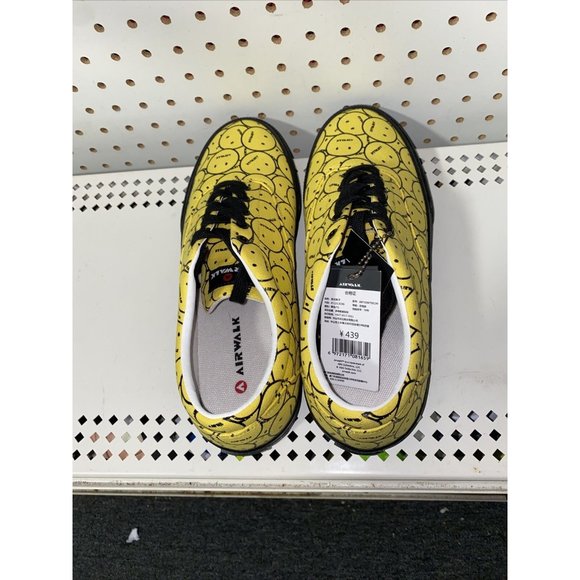 RARE AIRWALK Retro Smiley Face Logo Mens Athletic Lifestyle Skate Shoes Size 8 - Picture 2 of 8